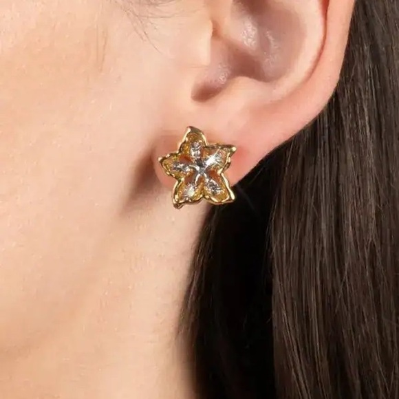 Alexis Bittar Jardin Gold Stud Earrings - Picture 2 of 3